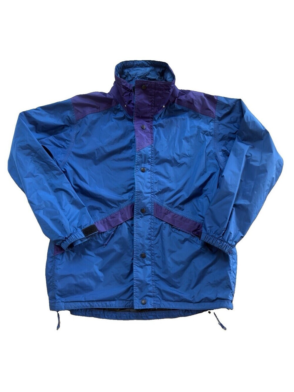 Vintage REI Gore-Tex Jacket Mens M Blue Purple 90s Colorblock Rain Shell USA